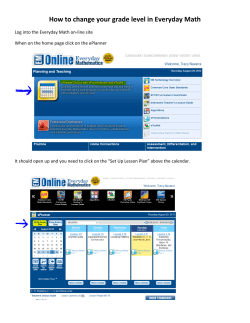How to change your grade level in Everyday Math