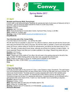 Spring Walks 2017 - Cerdded Conwy Walks
