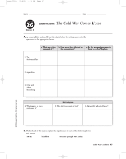 GUIDED READING The Cold War Comes Home