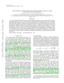 A New Channel for Detecting Dark Matter Substructure in Galaxies