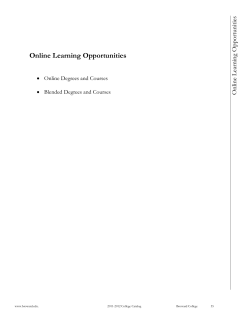 Online Learning Opportunities