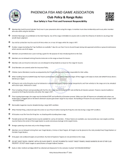 PFG Policy - Phoenicia Fish and Game Association