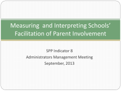 Measuring and Interpreting Schools` Facilitation of Parent Involvement