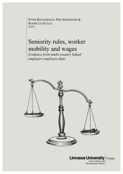 Seniority rules, worker mobility and wages