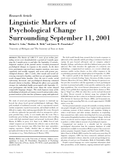Linguistic Markers of Psychological Change