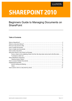 Beginners Guide to Managing Documents on SharePoint