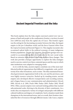 Ancient Imperial Frontiers and the Inka