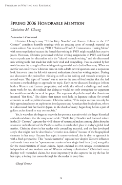 Hello Kitty Noodles` and Ramen Culture in the 21 st Century