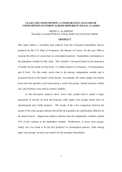 Consumption and Class _for publishing