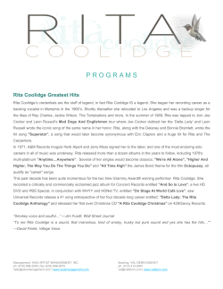 programs - Rita Coolidge