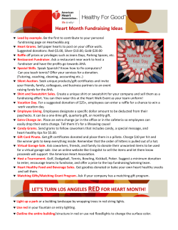Heart Month Fundraising Ideas