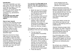 Introduction The local anaesthetic you have been given may last a