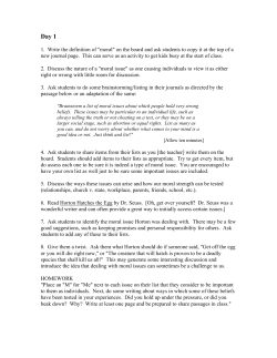Self-Reliance - Lesson Corner