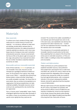 Materials - Population Matters