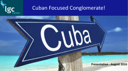 Cuban Focused Conglomerate!