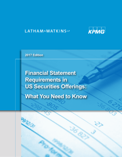 Financial Statement Requirements in US Securities Offerings: What