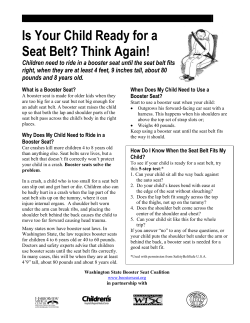 Is Your Child Ready for a Seat Belt? Think Again!