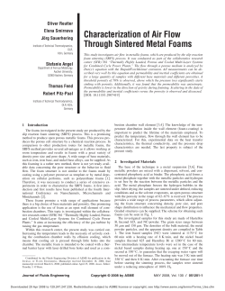 Characterization of Air Flow Through Sintered Metal