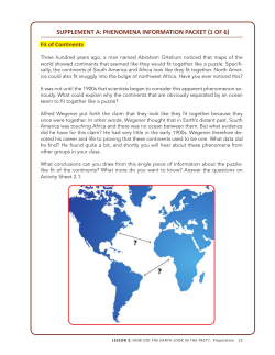 Fit of the Continents