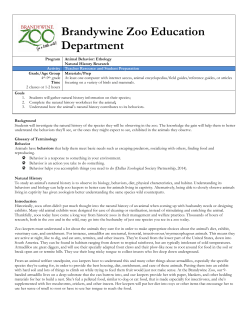 Brandywine Zoo Education Department