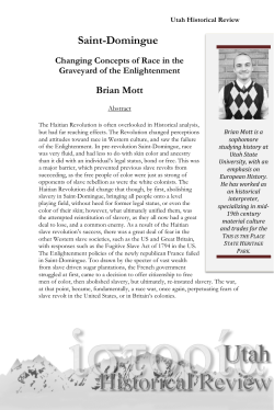 Saint-Domingue - University of Utah E Publications