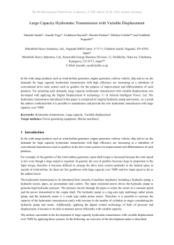 Large Capacity Hydrostatic Transmission with Variable Displacement