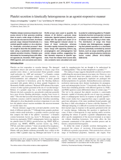 Platelet secretion is kinetically heterogeneous in an