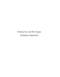 Northrop Frye and the Tragedy of Identity in Moby-Dick