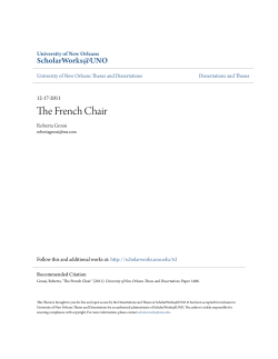 The French Chair - ScholarWorks@UNO