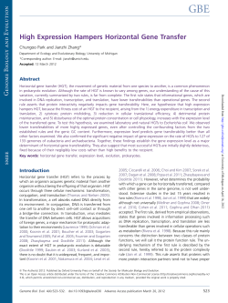 High Expression Hampers Horizontal Gene Transfer