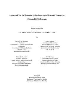 Accelerated Test for Measuring Sulfate Resistance