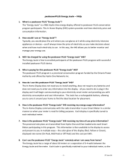 peaksaverPLUS Energy Joule &ndash; FAQs