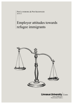 Employer attitudes towards refugee immigrants