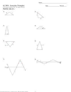 6.5 WS - Isosceles Triangles