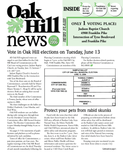 June 2006  - City of Oak Hill