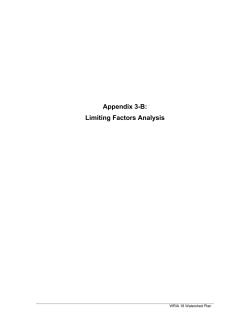 Appendix 3-B: Limiting Factors Analysis