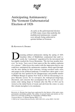 Anticipating Antimasonry: The Vermont