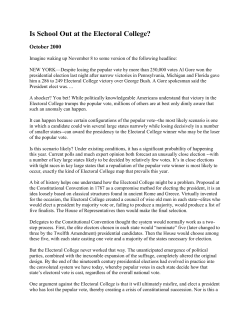 Is School Out at the Electoral College?