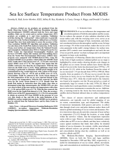 Sea Ice Surface Temperature Product From MODIS
