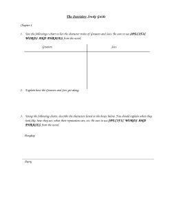 The Outsiders Study Guide