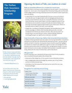 The Nathan Hale Associates Scholarship Program