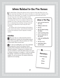Idioms Related to the Five Senses