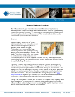 Cigarette Minimum Price Laws