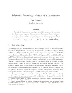 Subjective Reasoning &ndash; Games with Unawareness