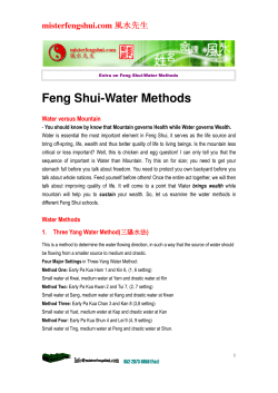 Feng Shui-Water Methods