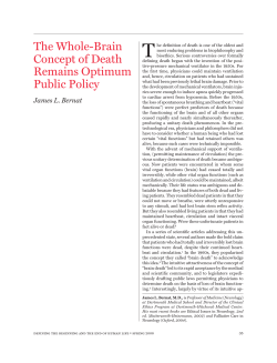 The Whole-Brain Concept of Death Remains Optimum