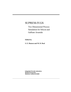 suprem-iv.gs - Stanford TCAD