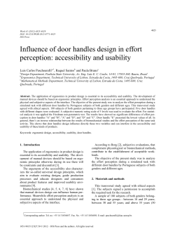 Influence of door handles design in effort perception: accessibility