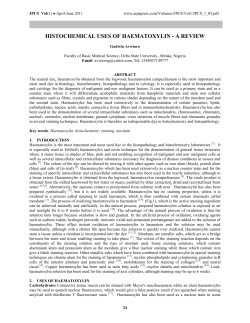 histochemical uses of haematoxylin - a review