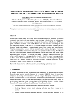 a method of increasing collector aperture in linear fresnel